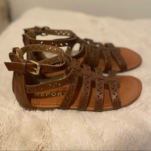 Report Girls Corvin Brown Gladiator Sandals size 13
